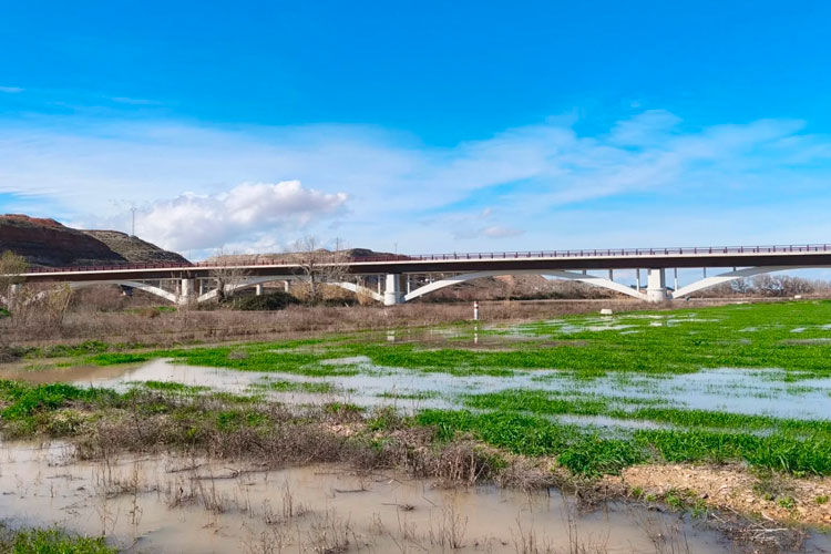 Imagen del puente de Gelsa ayer