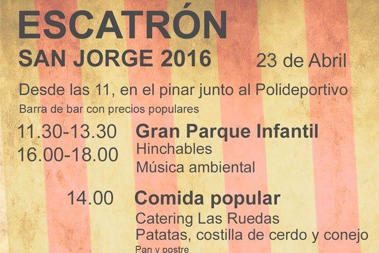Cartel San Jorge en Escatrón 2016