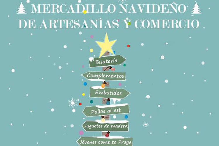 Cartel mercadillo navideño Escatrón