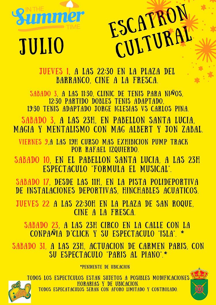 20210701 zafarache escatron programacion cultural