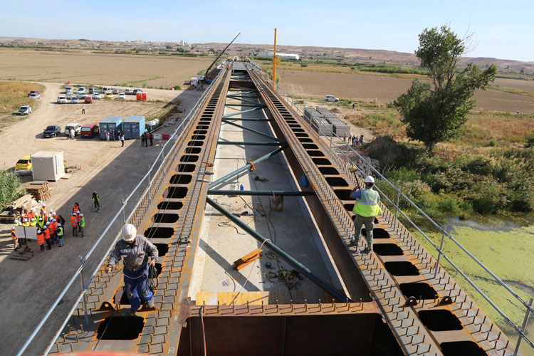 Obras puente Gelsa. 