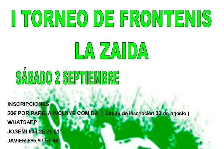Cartel frontenis La Zaida