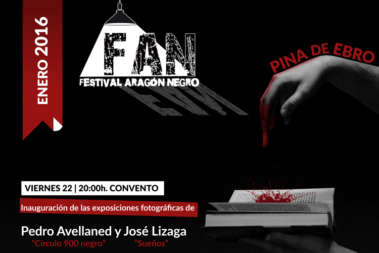Cartel Aragón Negro en Pina de Ebro