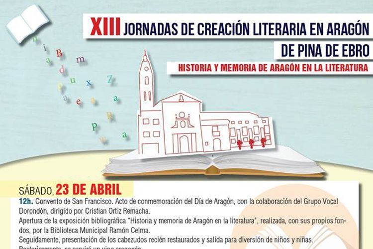 Cartel jornadas creación literaria de Pina 2016
