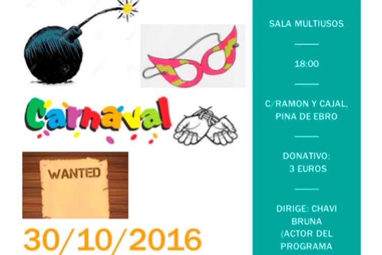 Cartel de la actuación del grupo de teatro Ascape de Pina de Ebro