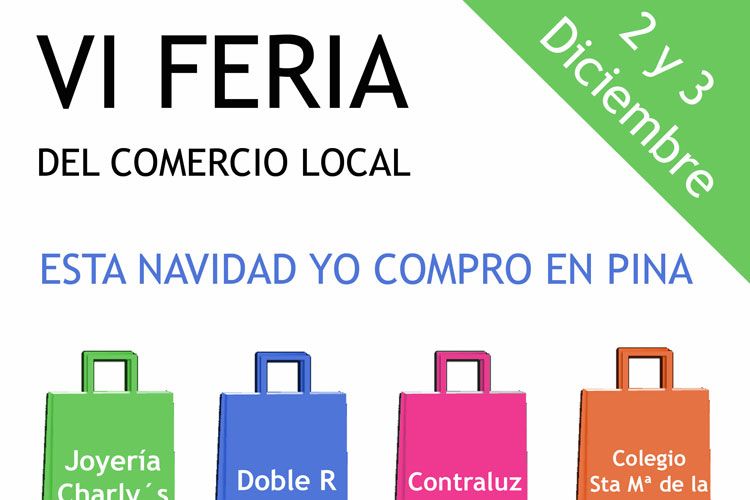 Cartel feria comercio local Pina 2017