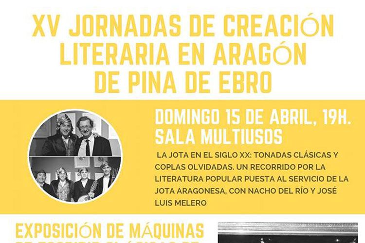 Cartel Jornadas literarias Pina