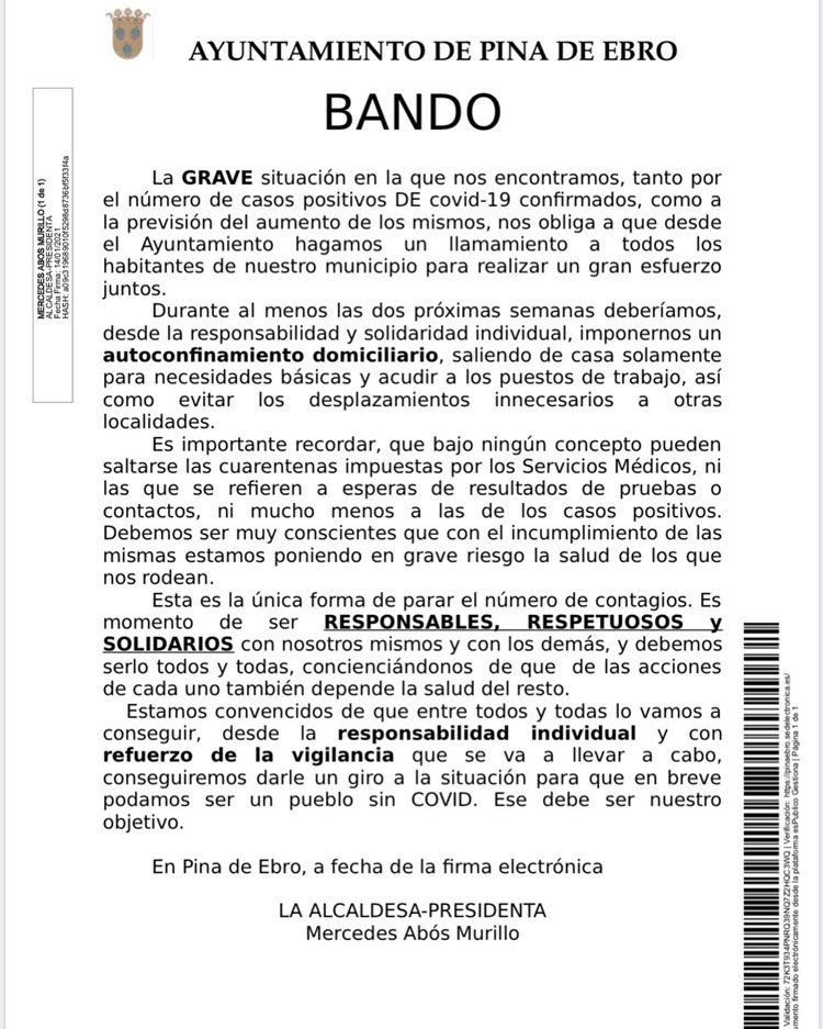 20210113 zafarache pina ayuntamiento coronavirus