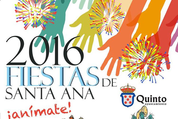 Cartel fiestas Santa Ana en Quinto 2016