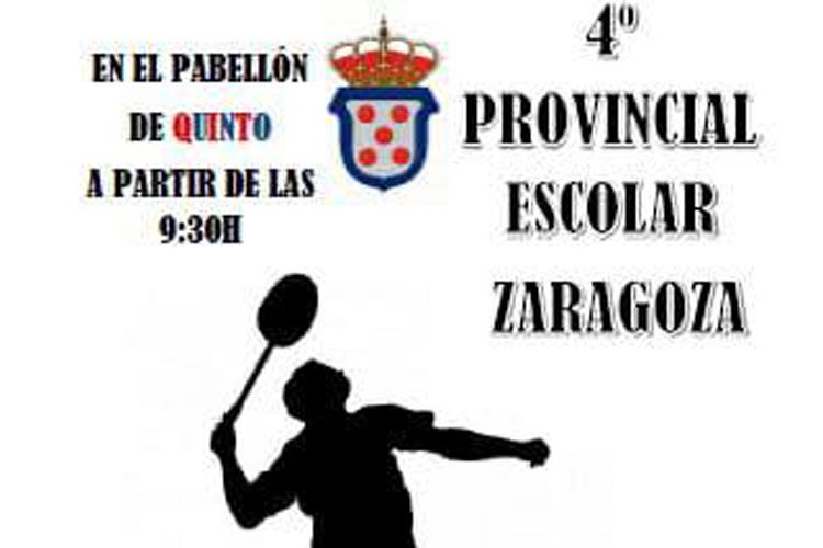 Cartel encuentro bádminton en Quinto