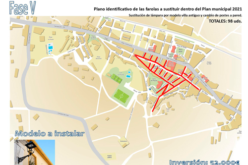 Plano farolas Quinto