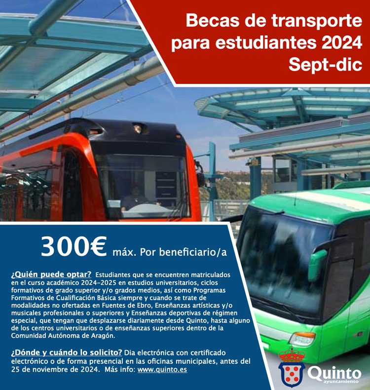 Becas transporte Quinto