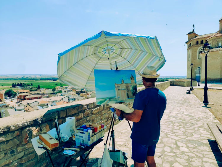Imagen del concurso de pintura rápida que tuvo lugar en el Museo el pasado mes de mayo.