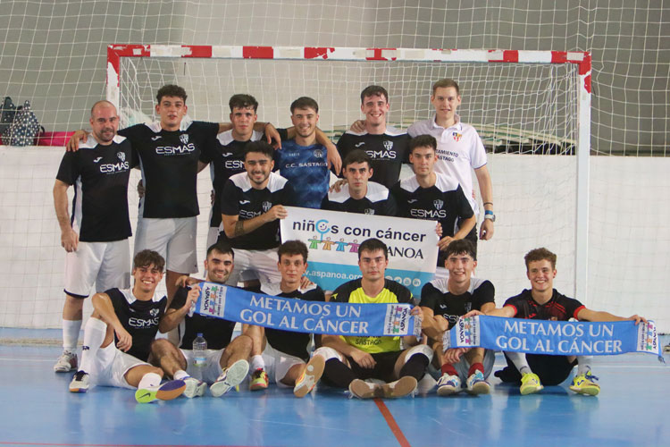 Algunos miembros de los tres equipos del Sala Sástago en un acto reciente a favor de ASPANOA. Foto: Andrea Royo