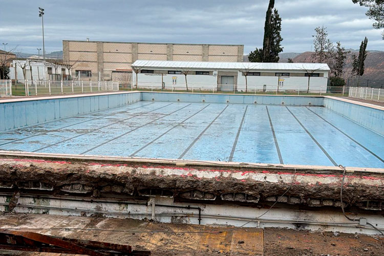 Obras piscinas Sástago